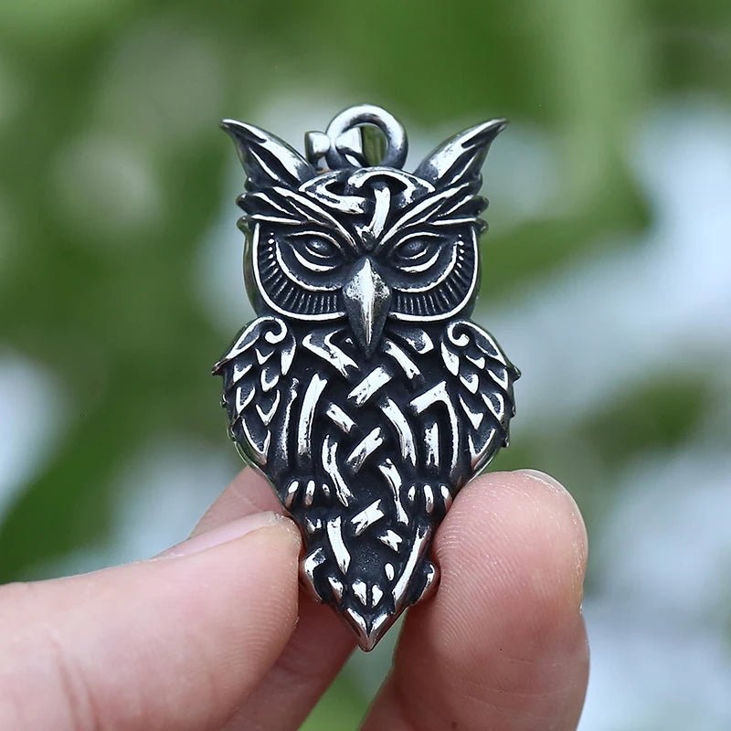 Birds Of Prey Owl Pendant - Chrome Cult