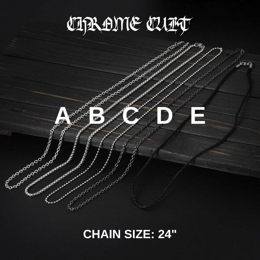 Cobra Snake Entwined Cross Pendant - Chrome Cult