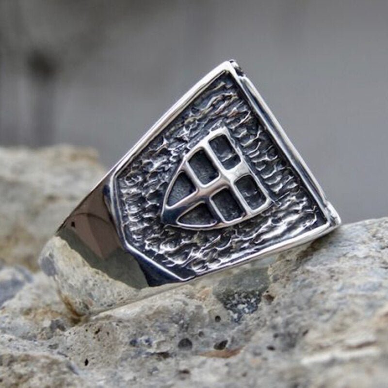 Knights Templar Crown Ring - Chrome Cult