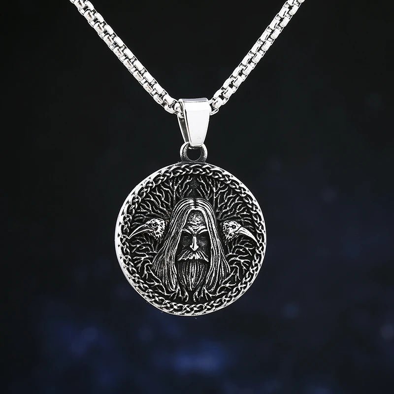 Raven Triskelion Viking Pendant - Chrome Cult