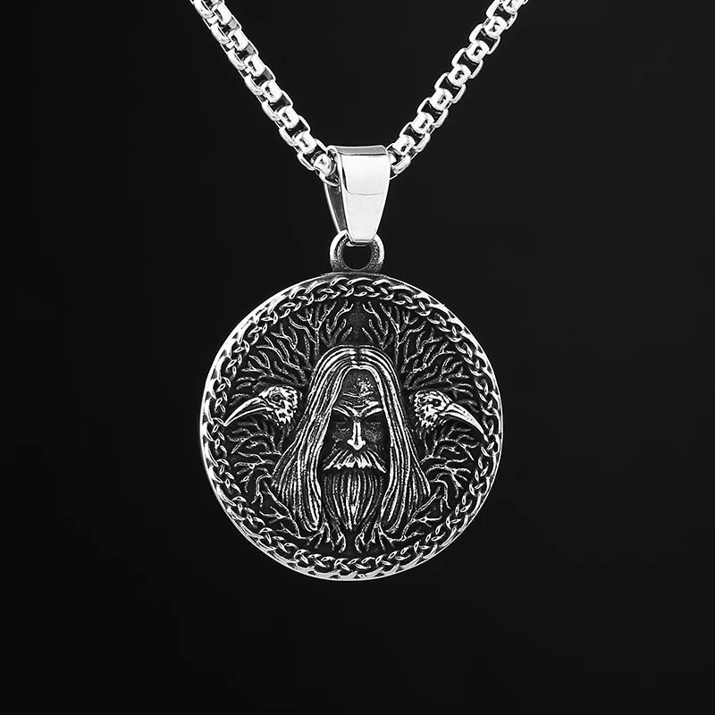 Raven Triskelion Viking Pendant - Chrome Cult