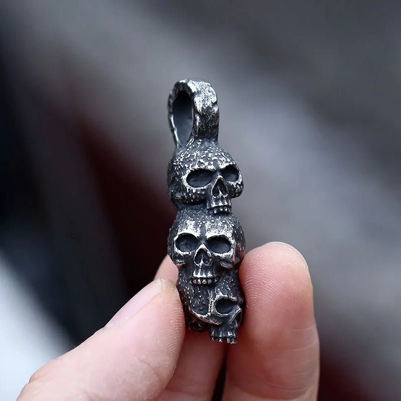 Skulls Of The Triplets Pendant - Chrome Cult