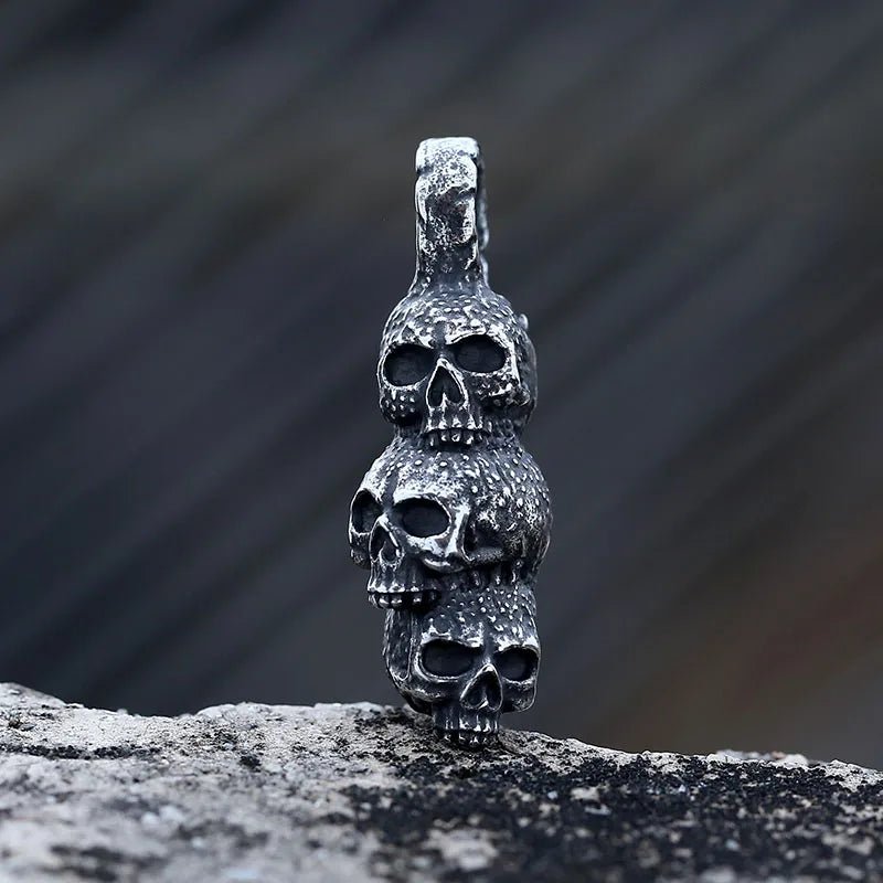 Skulls Of The Triplets Pendant - Chrome Cult