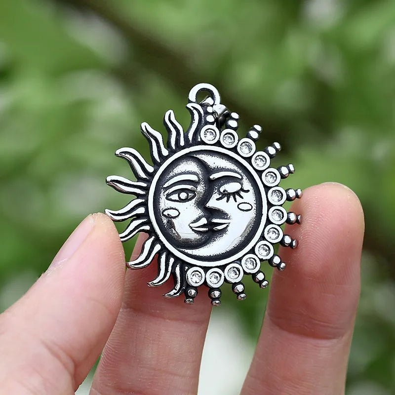 Sol And Luna Sun and Moon Pendant - Chrome Cult