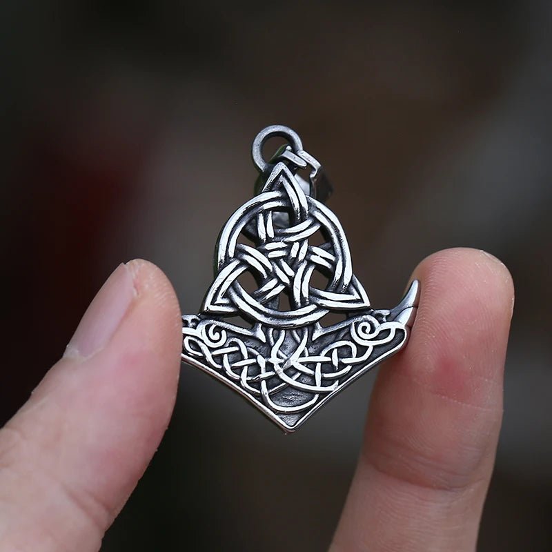 Thor Triquerta Hammer Pendant - Chrome Cult