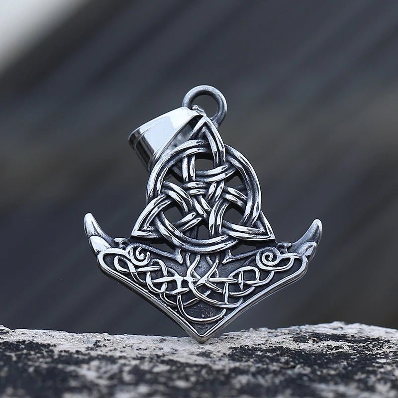 Thor Triquerta Hammer Pendant - Chrome Cult