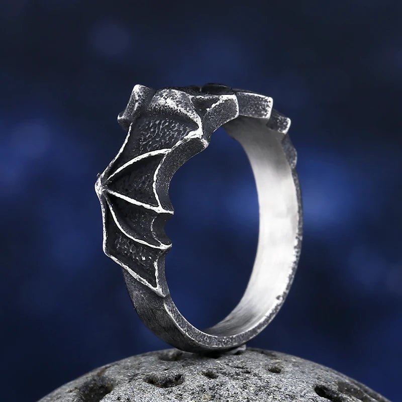 Vampire Bat Gothic Ring - Chrome Cult