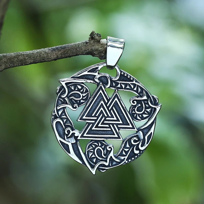 Viking Valknut Pendant - Chrome Cult