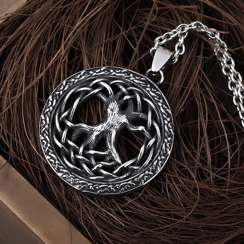 Yggdrasil Tree Of Life Viking Pendant - Chrome Cult