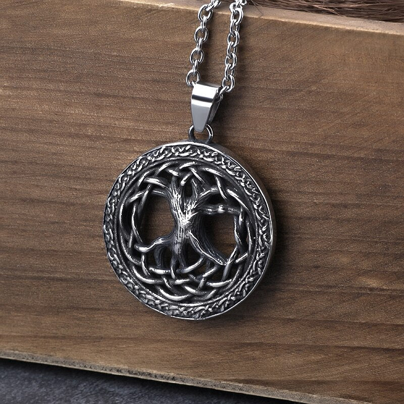 Yggdrasil Tree Of Life Viking Pendant - Chrome Cult