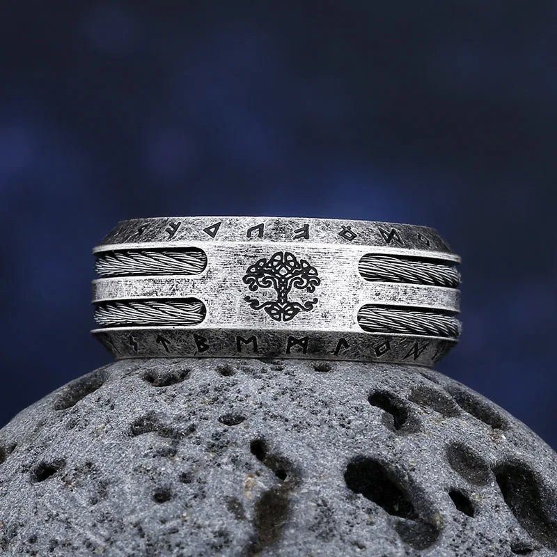 Yggdrasil Viking Ring - Chrome Cult