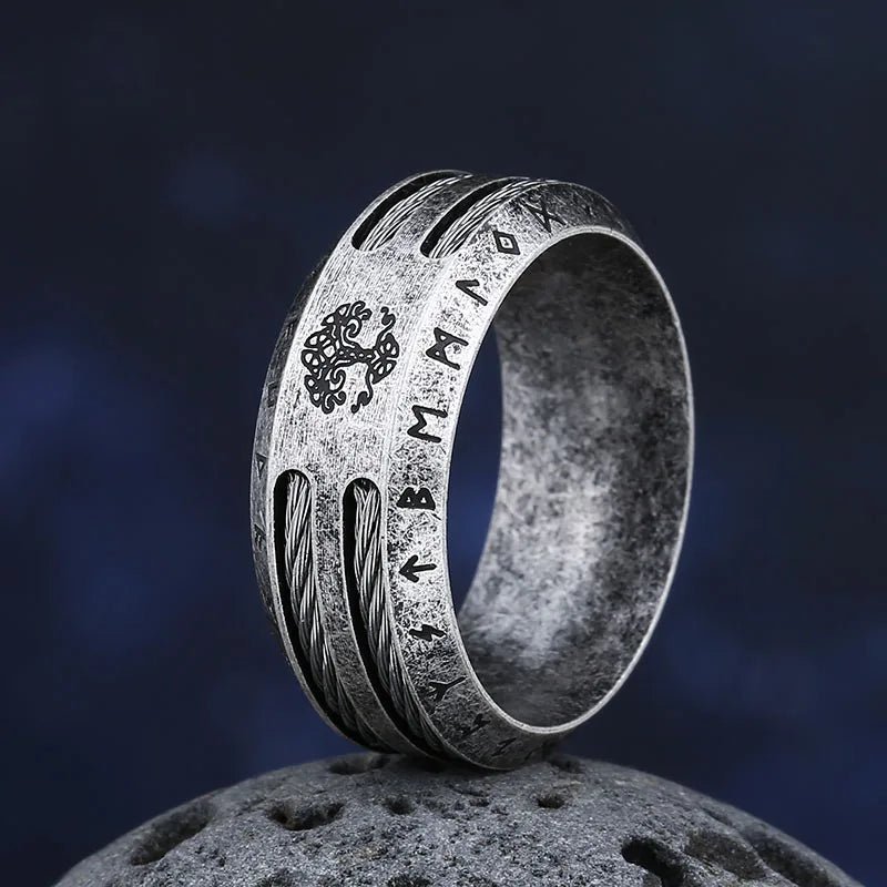 Yggdrasil Viking Ring - Chrome Cult