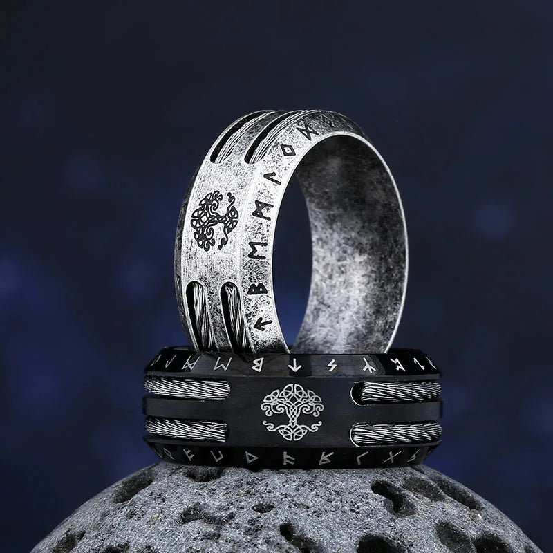 Yggdrasil Viking Ring - Chrome Cult